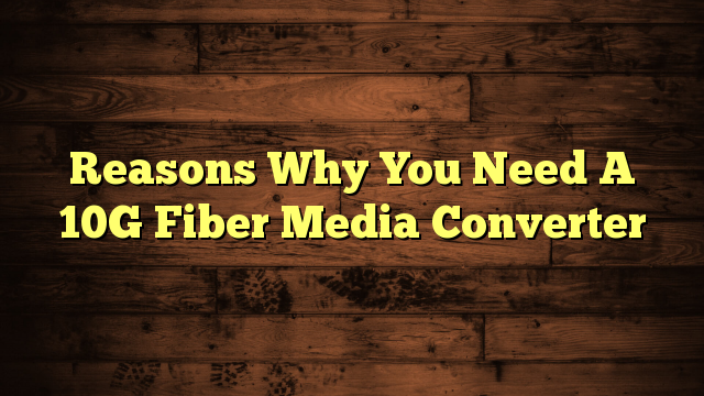 Reasons Why You Need A 10G Fiber Media Converter